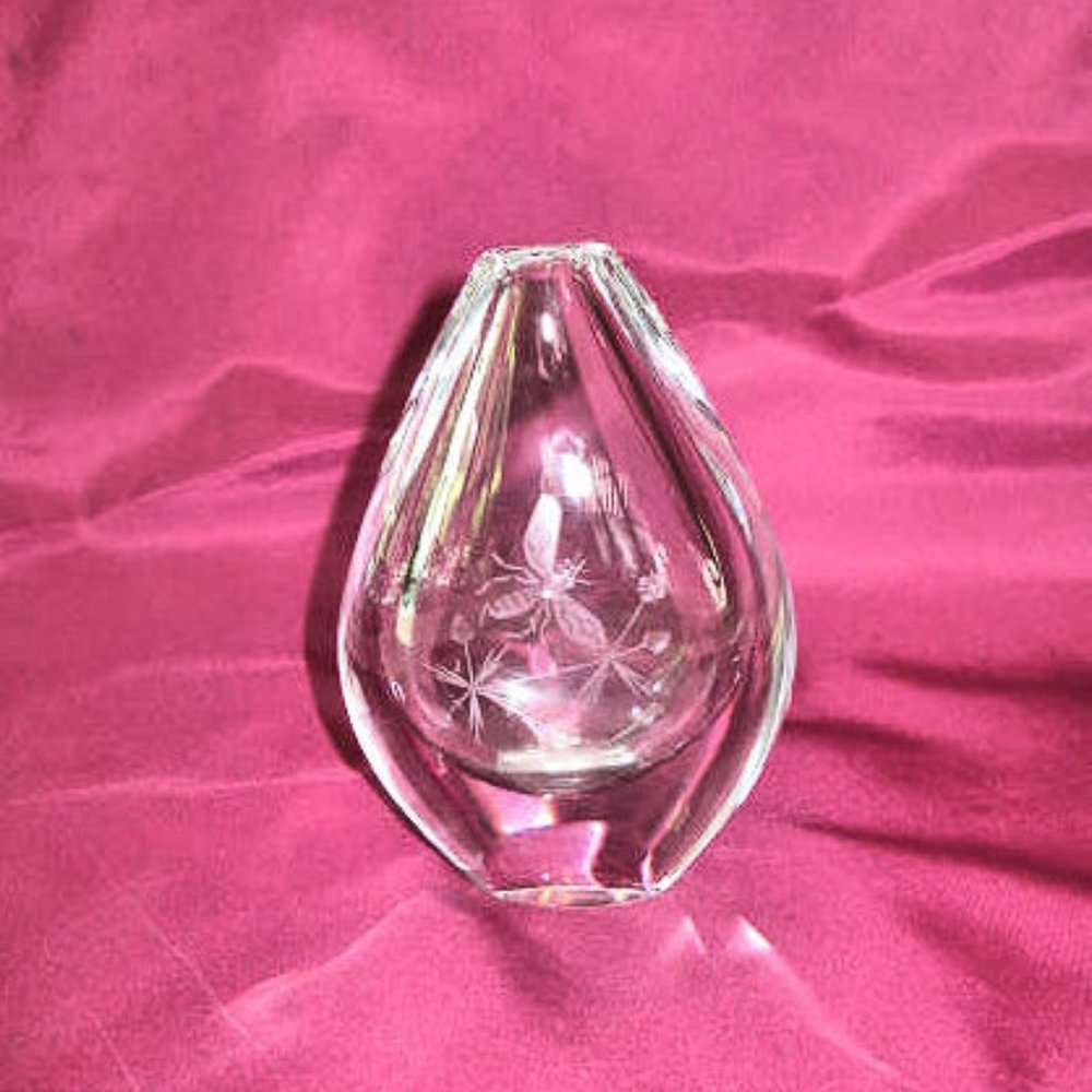 ORREFORS BUD VASE BY SVEN PALMQVIST 5" VINTAGE CRYSTAL
